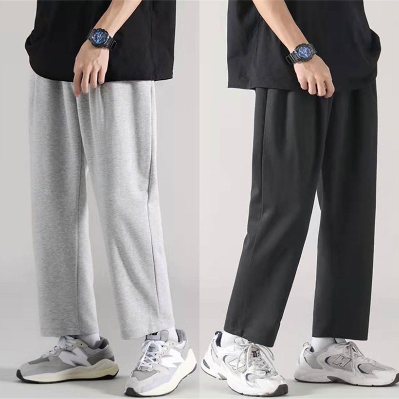 Loose pants Celana Panjang Pria Fashion korea celana kasual pria celana hitam sweatpants pria straight pants pinggang elastis celana panjang polos pria celana oversize