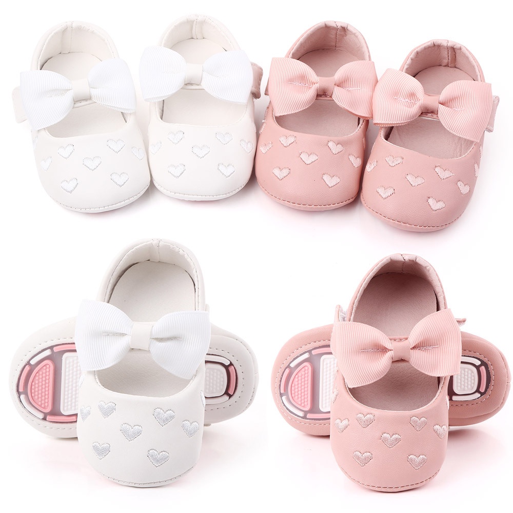 Sepatu Bayi Perempuan - Sepatu Flat Prewalker Baby Shoes S1027 Pink