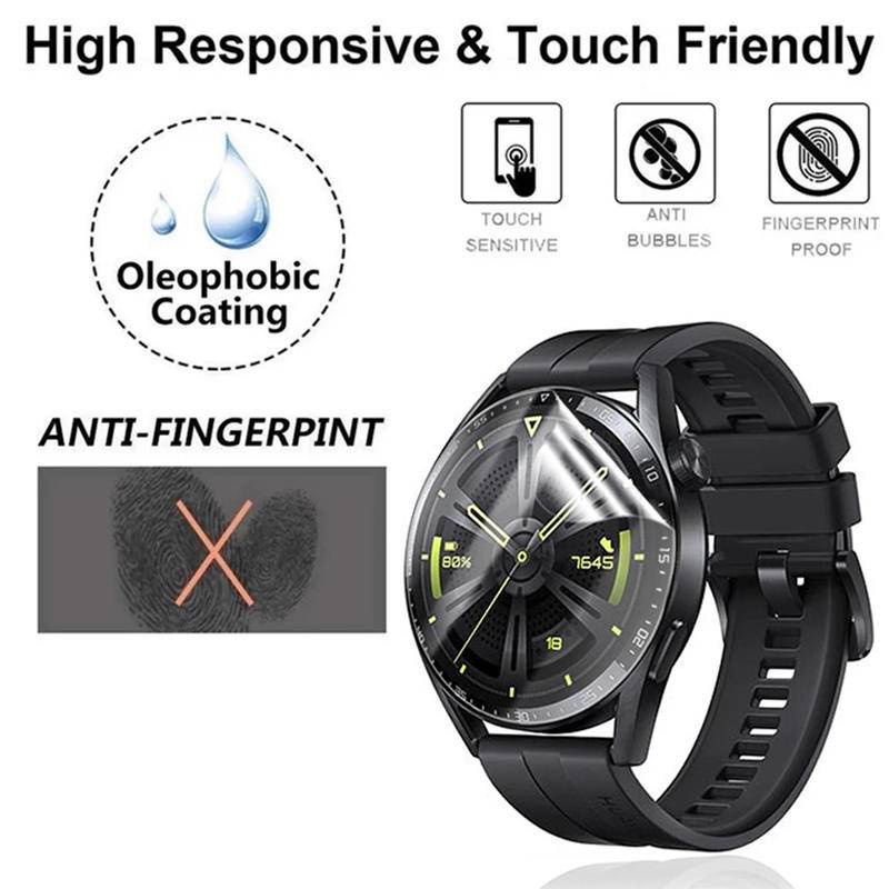 1-2pcs Film Hydrogel Pelindung Layar Smartwatch Huawei GT2 GT3 GT2e 42mm 43mm 46mm Pro 46mm Pro Honor magic 2 3 2E 46mm