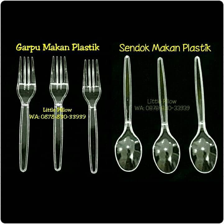 1 Set Sendok Garpu Plastik Harga Grosir (Isi 25 sendok + 25 garpu)