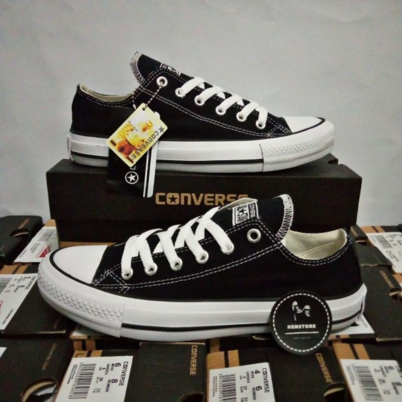 Jual Sepatu Converse Allstar Pendek Hitam Putih Bisa Cod Shopee