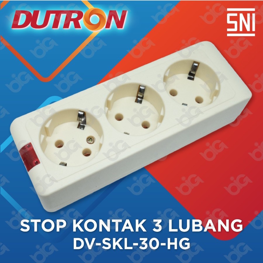 DUTRON Stop Kontak 3 Lubang DV SKL 30 HG