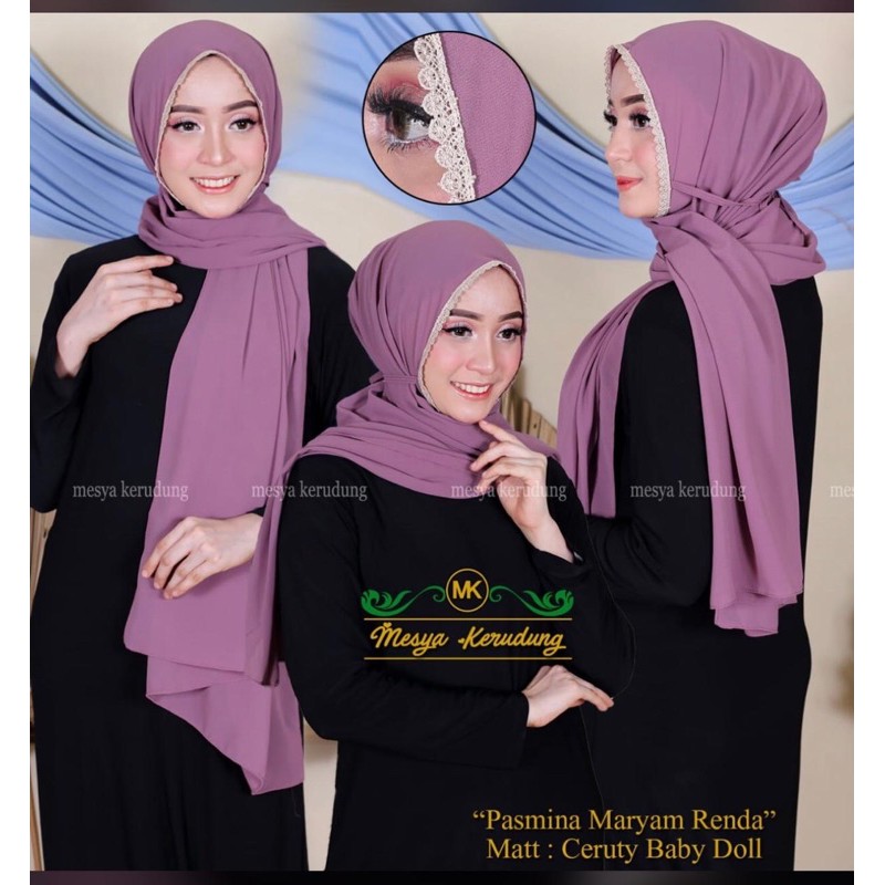 PASMINA BERGO MARYAM RENDA TALI (ceruty babydoll)