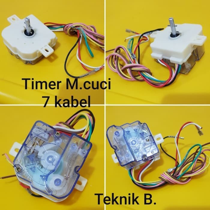 Taimer , Timer Mesin cuci  , Wash/Pencuci , 2 , 3 , 4  , 5  , 6  , 7  , 8  Kabel,