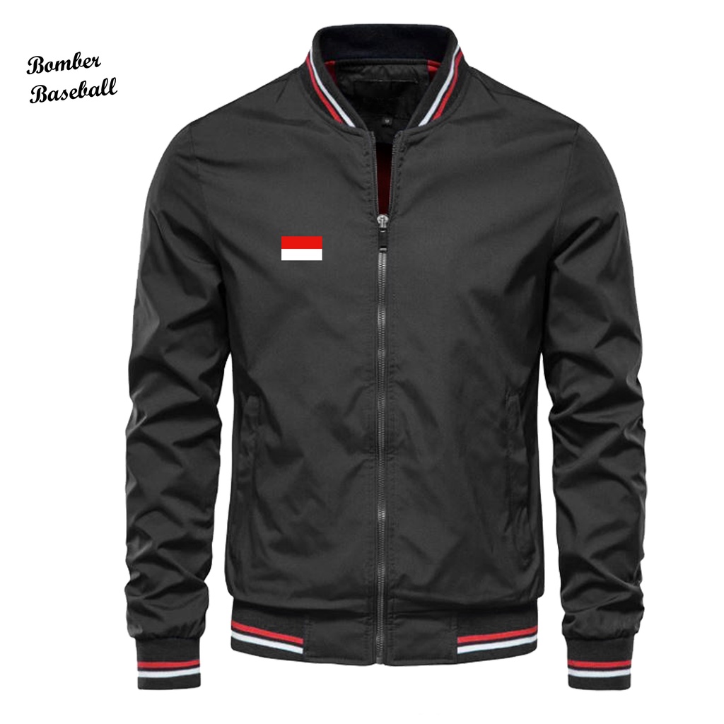 Bomber Jaket Polos Baseball/Jaket Baseball Terbaru/Jaket Bomber Pria Bahan Taslan Waterproof/Jaket B
