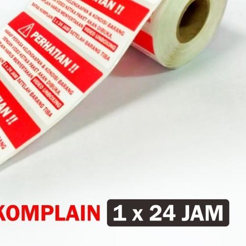 

♢ Sticker Label Perhatian Video Unboxing 8,5 x 3,5 cm (1 roll/ 500 pcs) - 1 x 24 jam ♜
