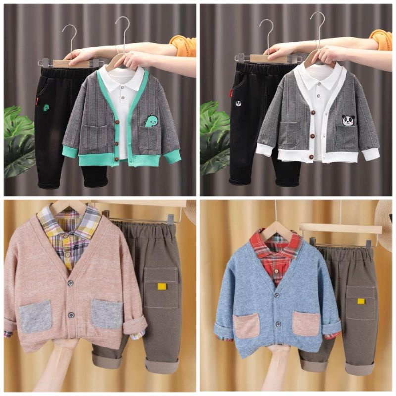 [3N1BI0003] SETELAN JACKET / JAKET  THREE IN ONE ANAK IMPORT KEMEJA SWEATER