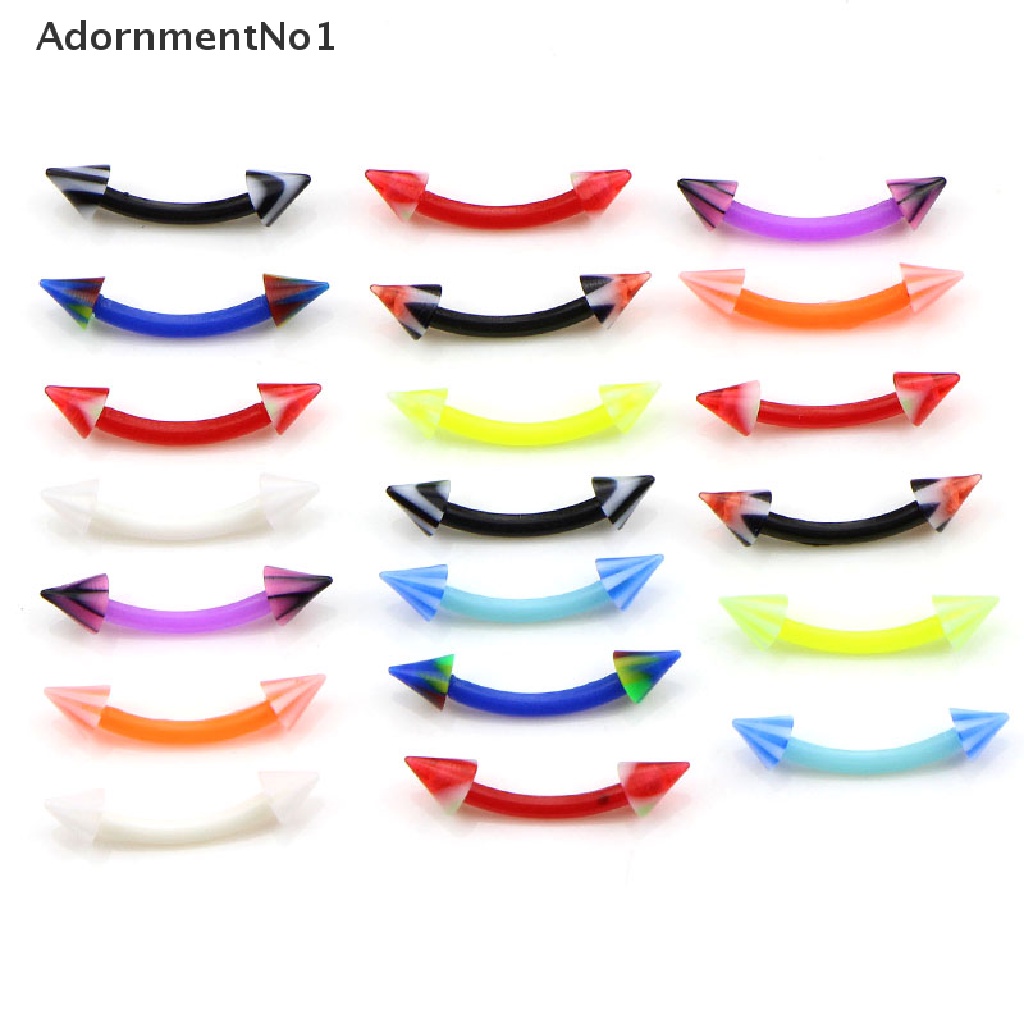 (AdornmentNo1) 20pcs / Set Anting Tindik Alis / Telinga Bentuk Barbel Untuk Perhiasan Wanita