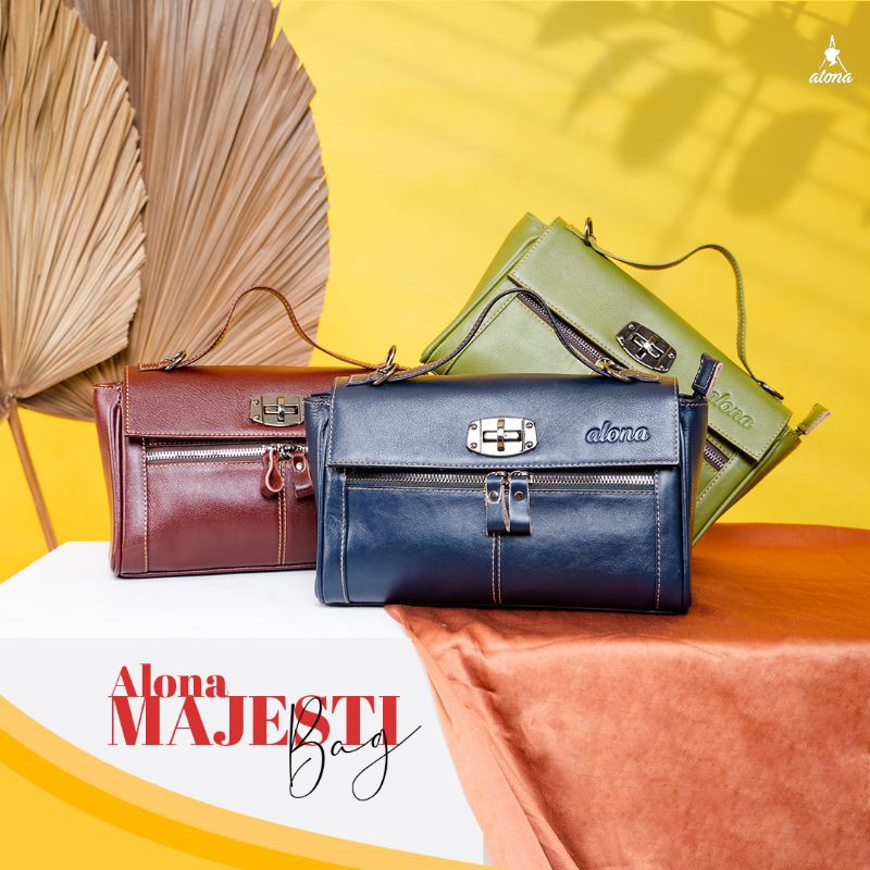 Tas Kulit Wanita asli Alona Majesty Bag Tas Kulit Cewek Original
