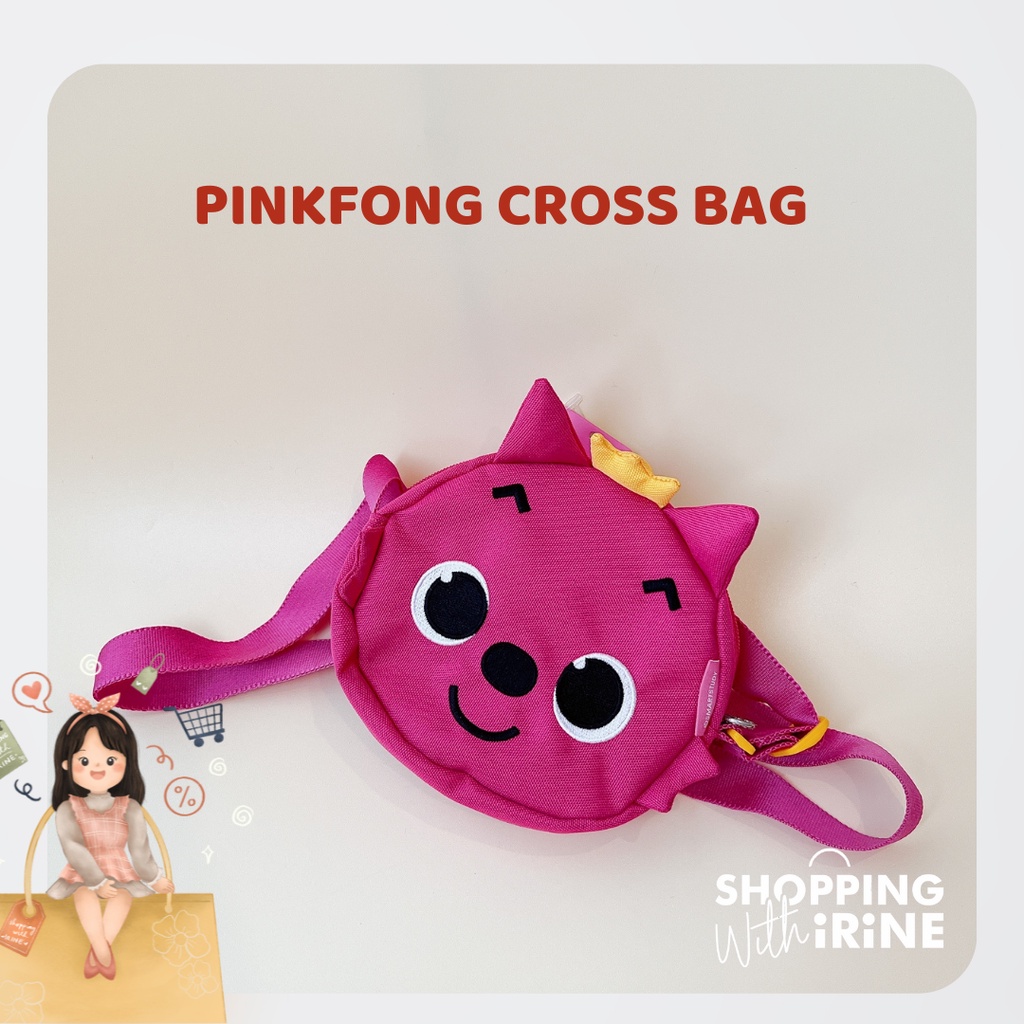 PINKFONG CROSS BAG / TAS ANAK BENTUK PINKFONG ORIGINAL KOREA