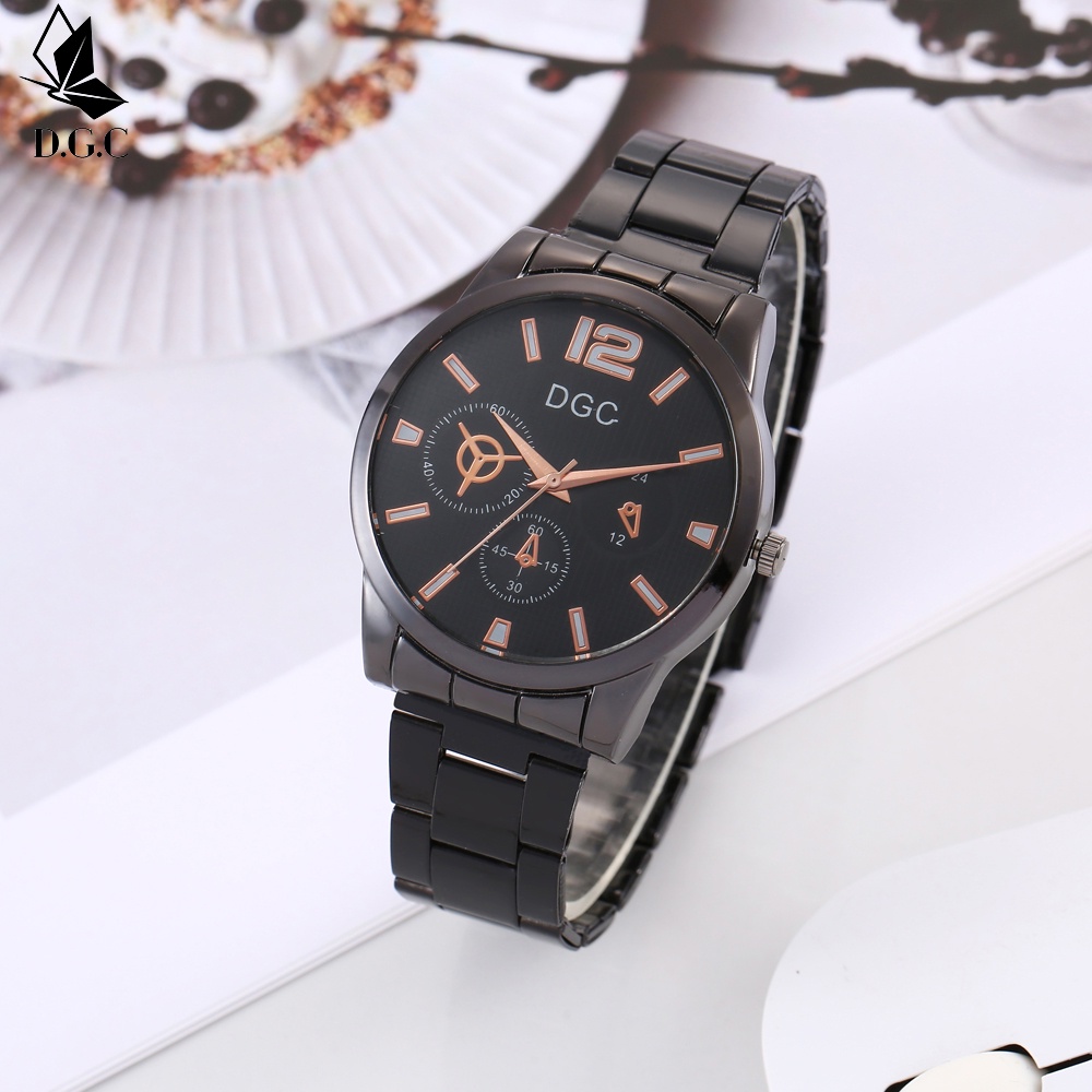 Tongtonges ✅COD Grosir Couple Pria Jam Tangan Wanita Fashion Analog Quartz Strap Rantai Watch Import C92