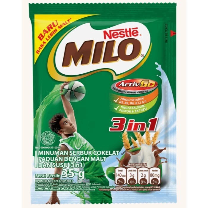 

Milo 3in1 Isi 1 Sachet 35g Bubuk Coklat Malt | MILO Nestle Indonesia