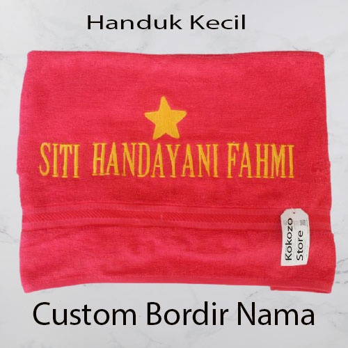 Handuk leher Kecil Bebas Bordir NAMA ukuran 35×70cm handuk sport