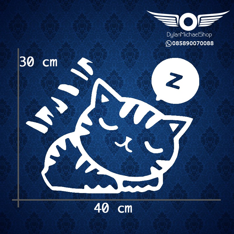 Stiker Wiper Mobil Kucing Goyang Ekor Car Decal Sticker Cat Tail Tidur