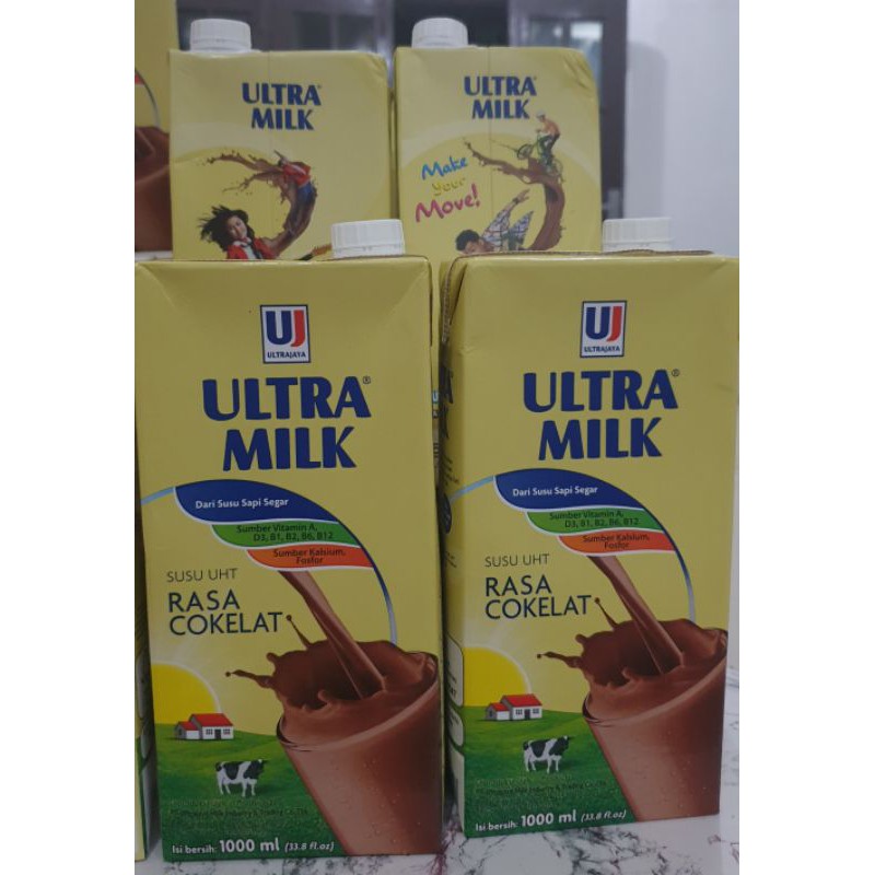 

Ultra Milk Susu UHT Rasa Cokelat 1000ml