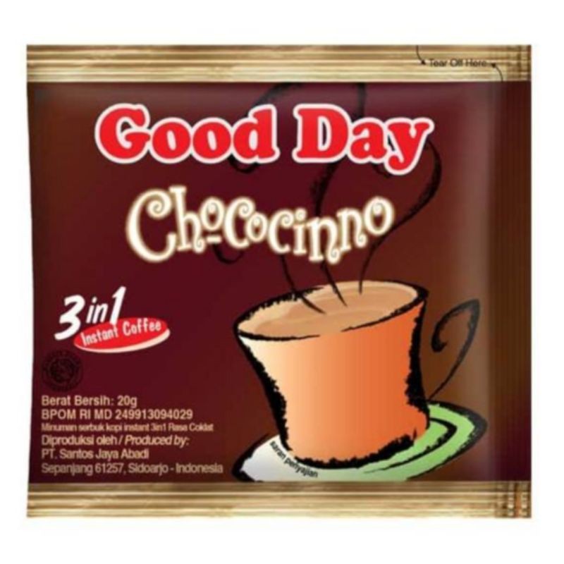 

GOOD DAY Kopi 3 in 1 Chococino Eceran 1 Sachet