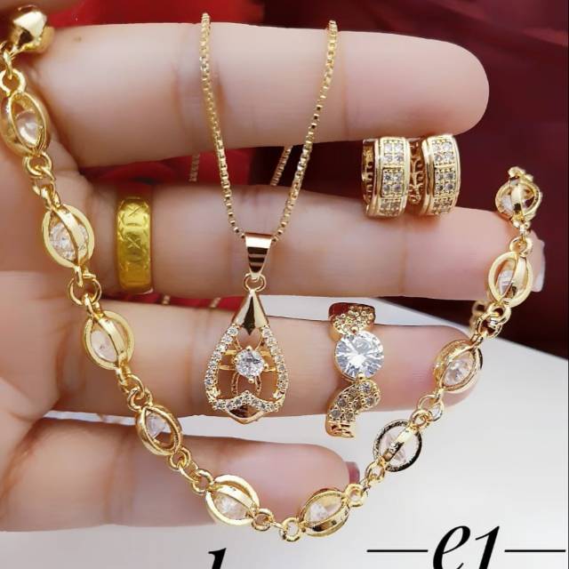 Xuping set perhiasan lapis emas 24k 1715