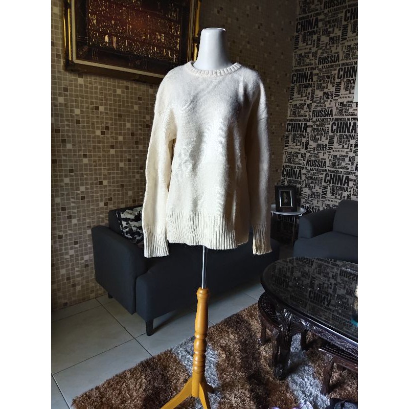 Sweater Rajut Wool Bulu Super Premium Brand Ori By Zara Man Made in Romania