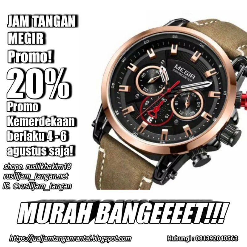 Jam Tangan Pria MEGIR 2085 ORIGINAL