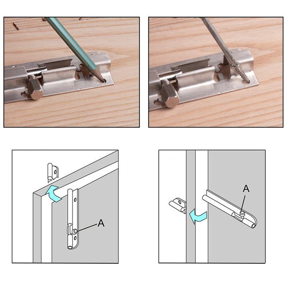 Nickolas1 Door Bolt 1.5/2/3 /4 Inch Kunci Sliding Anti Maling Stainless Steel