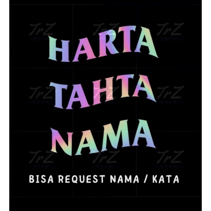 

sticker hologram Harta Tahta custom nama suka-suka