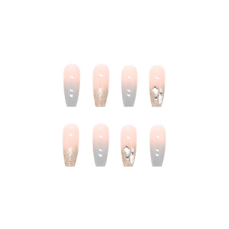 Z378 24pcs / Kotak Kuku Palsu Full Cover Untuk Dekorasi Nail Art