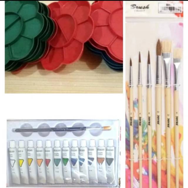 

Paket Melukis (palet,kuas,cat akrilik)