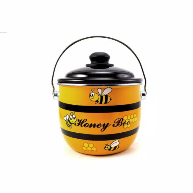 Maspion Panci Enamel Honey Bee Pot 16cm Motif Madu