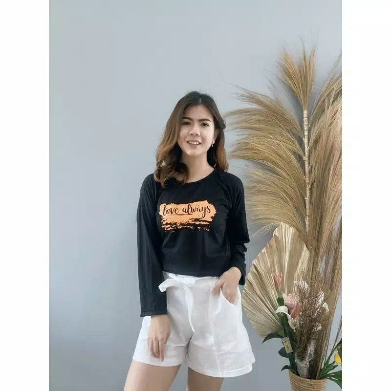 Arifirn Longsleeve Love Always - Baju Kaos Wanita | Blouse Wanita