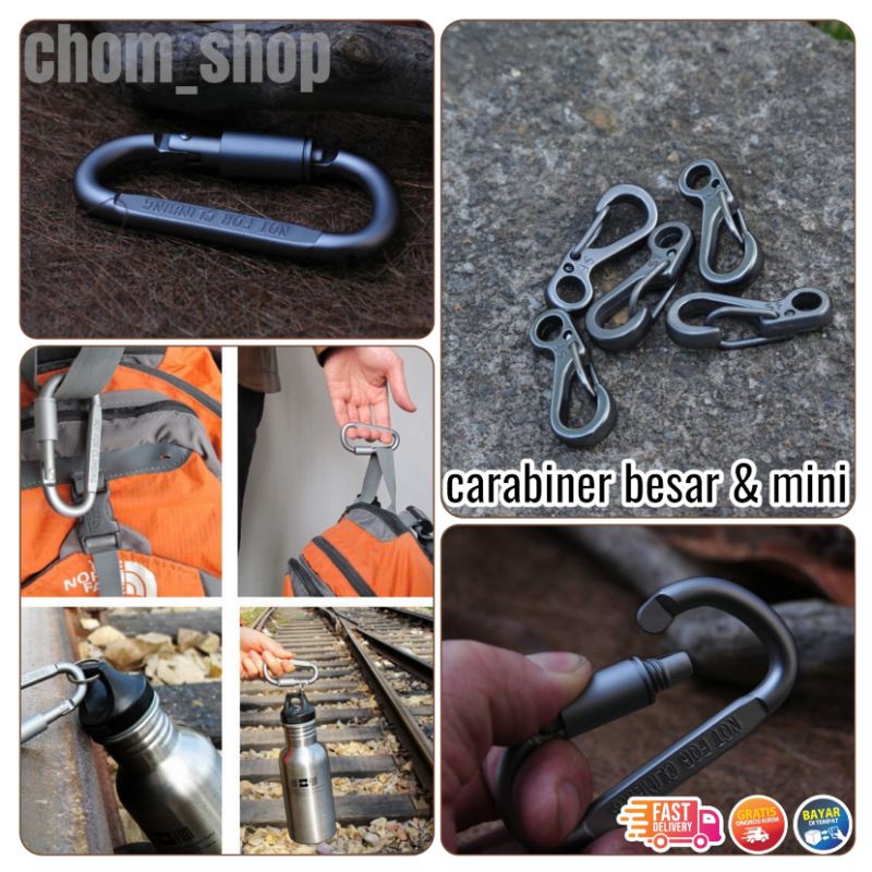 kew-kew/pengait/cantolan/carabiner mini/pengait stainless steel