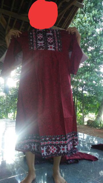 ( Couple Keluarga ) Batik Couple Keluarga Sania Ruffle Ori Ndoro Jowi Dnt - Mega