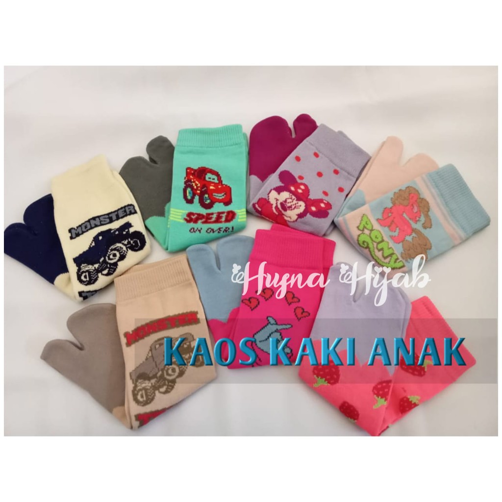 [HUSNA HIJAB] Kaos Kaki Jempol Anak Karakter Random / Kaos Kaki Anak Motif Lucu