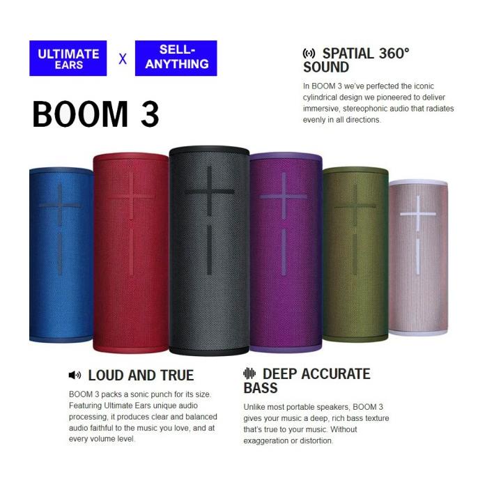 ULTIMATE EARS UE BOOM 3 Bluetooth Portable Speaker