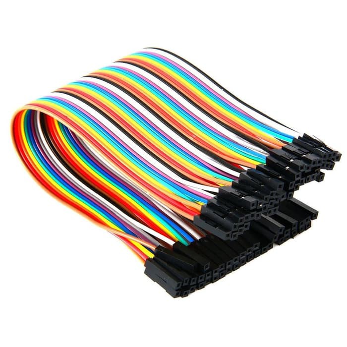 Kabel Jumper Female - Female 40pcs 30cm 2.54mm Breadboard Arduino