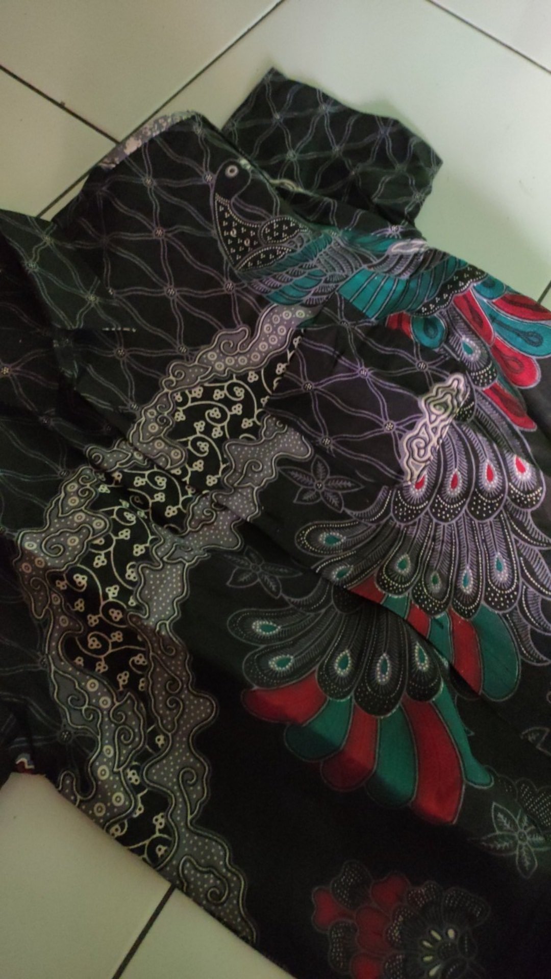 Batik Couple Keluarga Sania Ruffle Ori Ndoro Jowi Dnt Motif Rembulan Abu