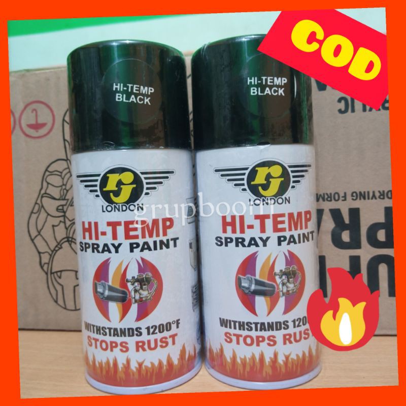 CAT SEMPROT ANTI BAKAR TAHAN PANAS HI TEMP BLACK HITAM 150CC CAT KNALPOT MESIN 150CC ANTI PANAS