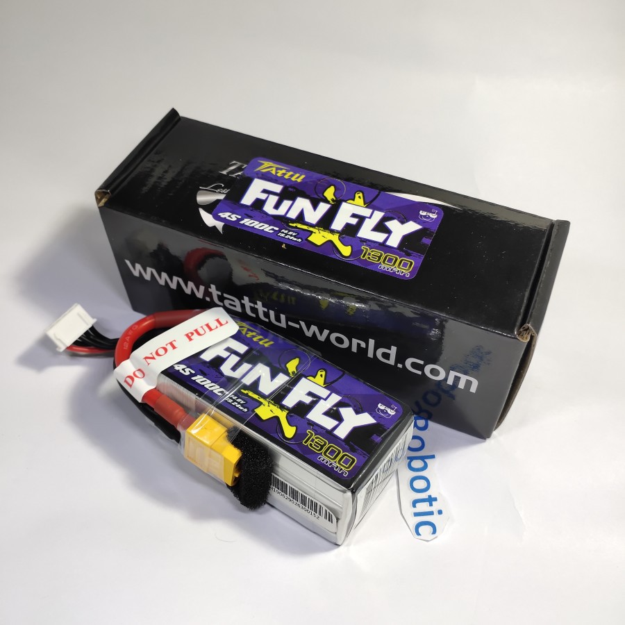 Baterai Lipo Tattu Fun Fly 1300mah 4S 100C XT60