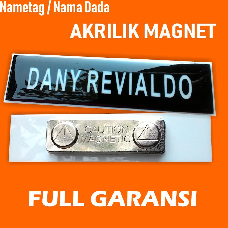 

(M3W7) ✔ Nametag Nama Dada Akrilik Magnet //Shoping@now