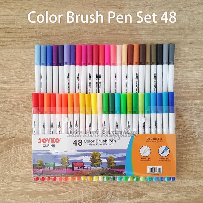 

Promo Joyko Double Tip Brush Pen Set 48 Colors (CLP-40)
