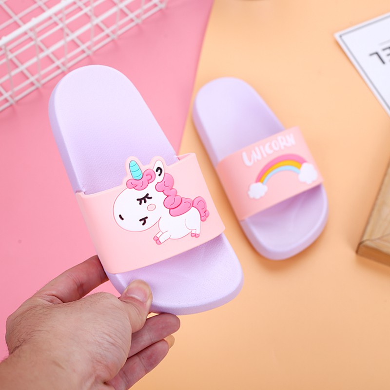 Sandal Anak Slop Sendal Slipper Unicorn Dewasa Cute