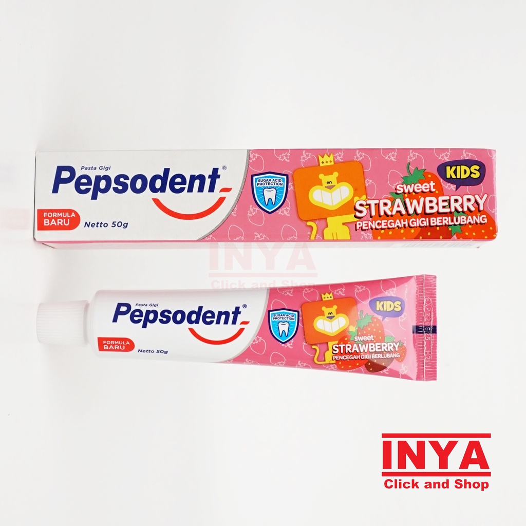 PEPSODENT KIDS SWEET STRAWBERRY 50gr - Pasta Gigi Anak - Odol