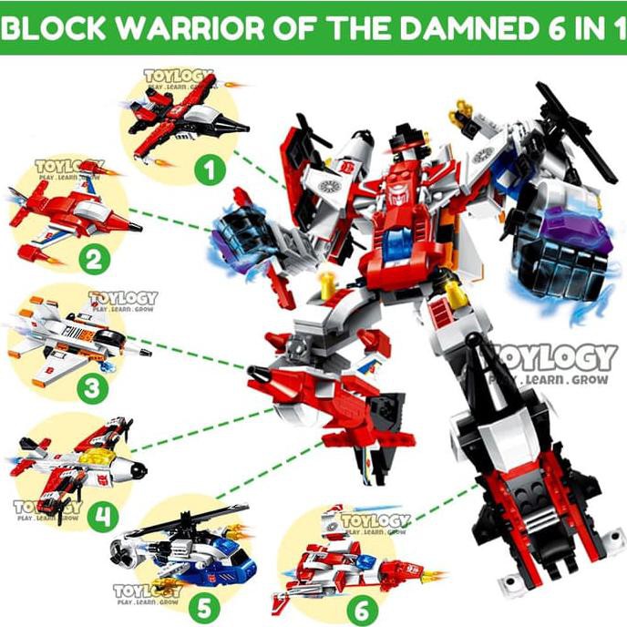 PAKET Block Qman Warrior of the Damned Pesawat Robot Lego 6in1 1405