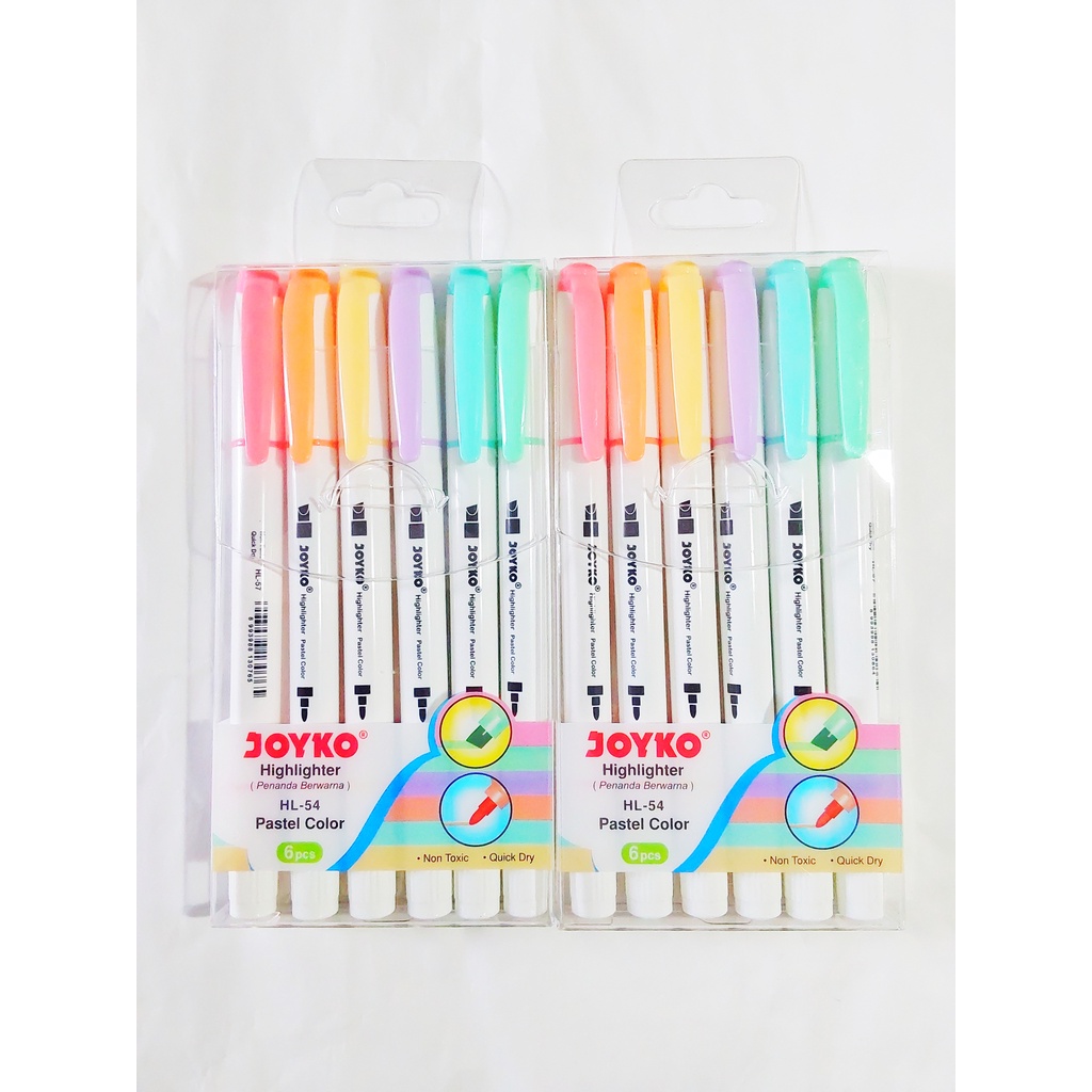 

(2 SET) Highlighter Penanda Joyko HL-54 1 Set 6 Pcs 6 Warna