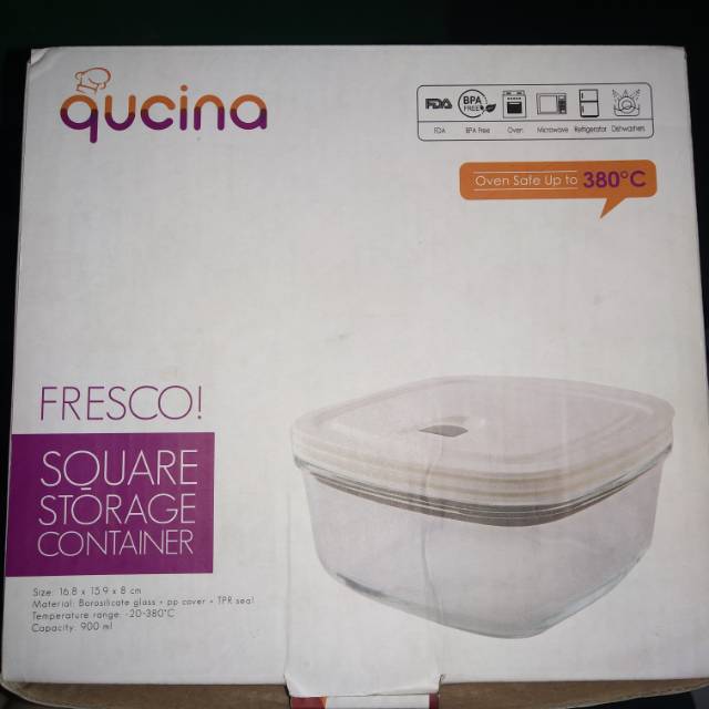 Qucina Fresco Square Storage Container