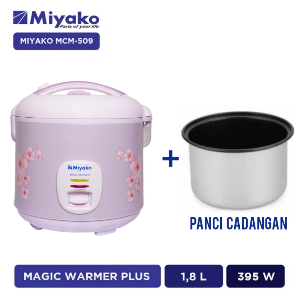 Rice Cooker Miyako MCM 509 1,8 L Magic Com Miyako 509 Penanak Nasi Miyako MCM-509 Penghangat Nasi