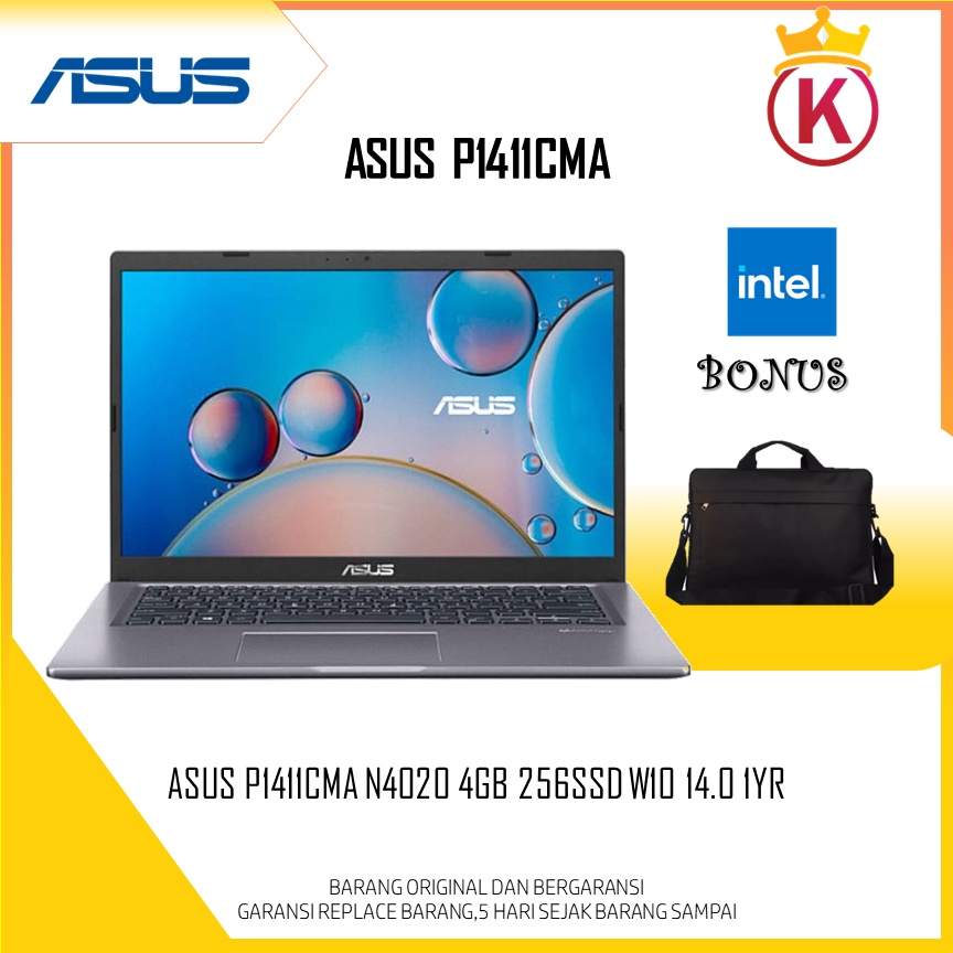 ASUS VIVOBOOK 14 CELERON GARANSI ORIGINAL ASUS INDONESIA FREE TAS & MOUSE