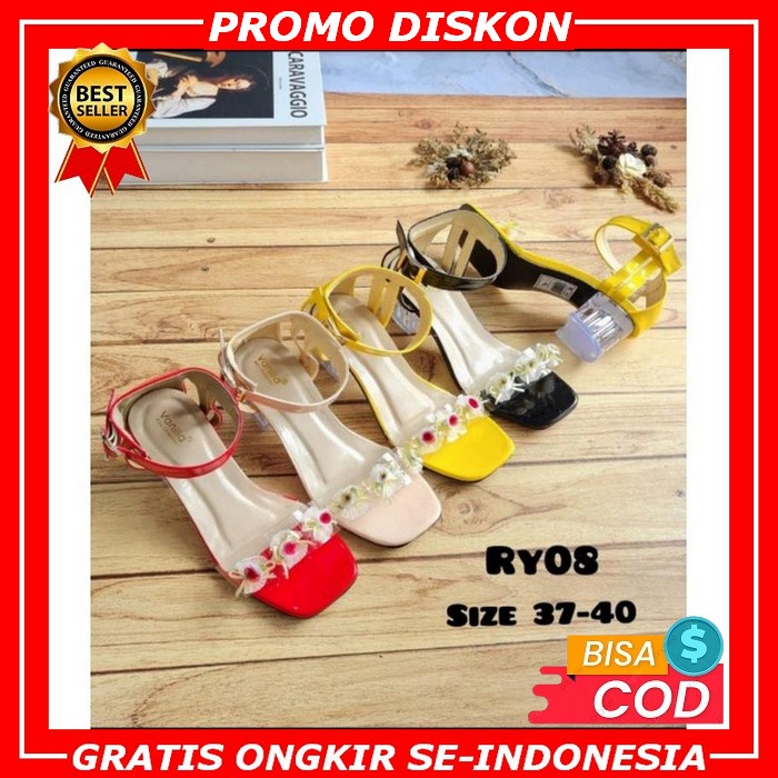 Sandal High Heels Wanita Terbaru 2022 Heels Wanita Import Pesta Sandal Abbushoes   Ry 08 Hak Kaca Bu