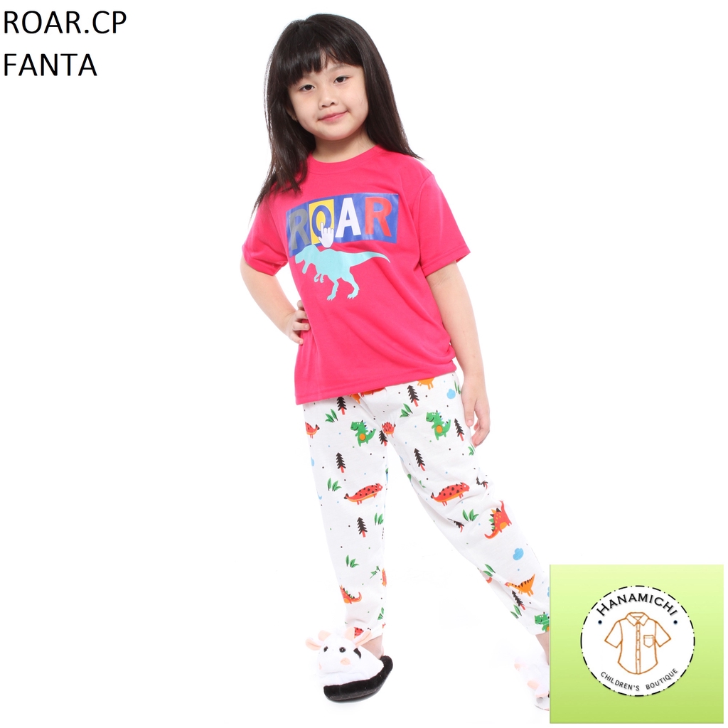 Hanamichi ROAR.CP Setelan Baju Anak Lengan Pendek