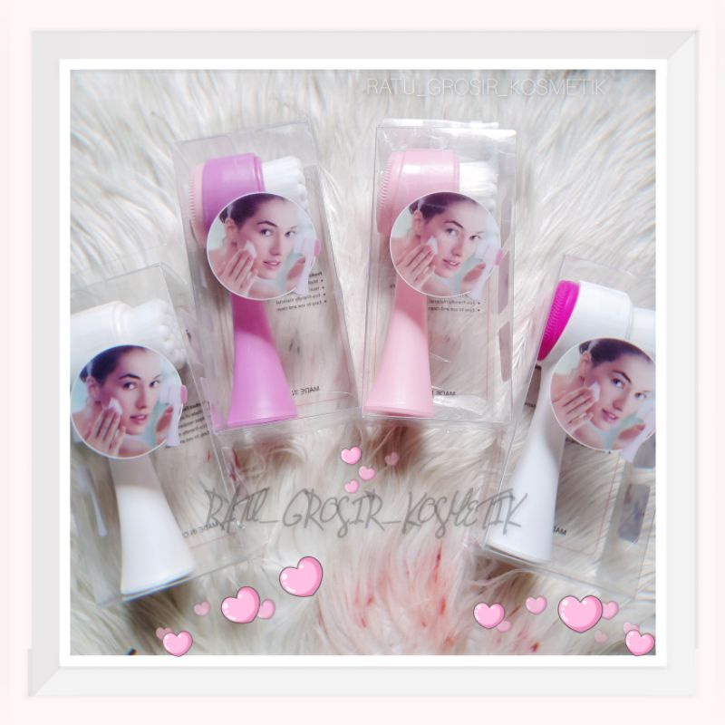 PROMO!!!ALAT CUCI MUKA 2IN1 2 SISI SILICONE PIJAT &amp; FACIAL BRUSH SHD