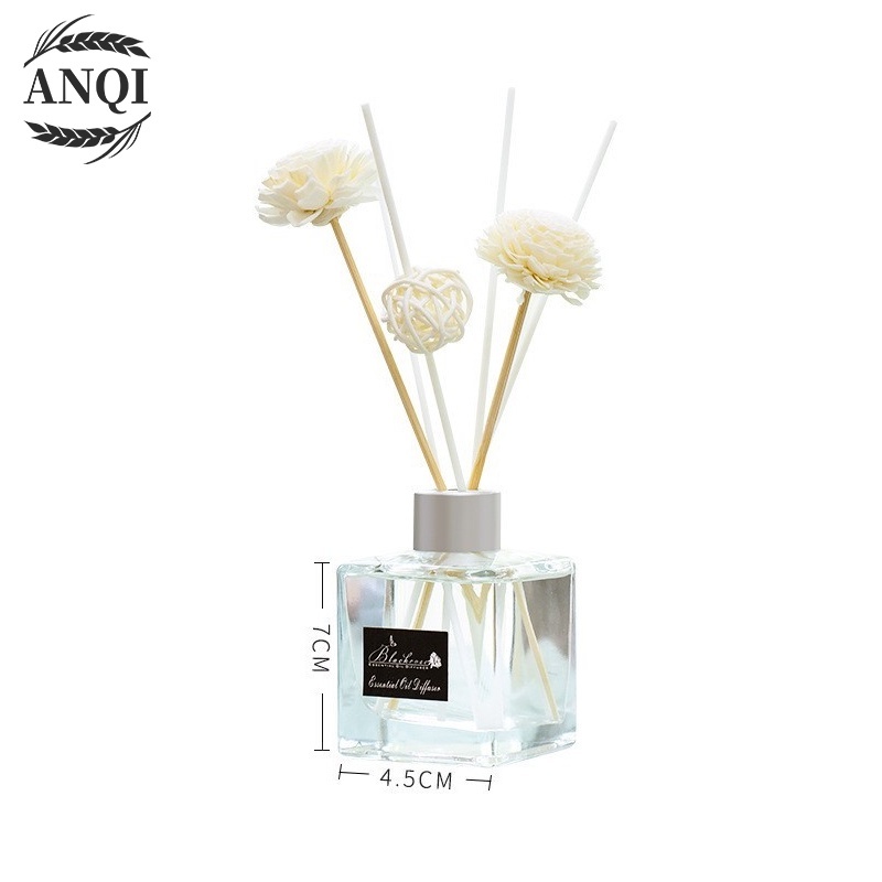 ANQI 1888 Parfum Ruangan Black Rose Parfum Ruangan Aroma Diffuser Reed Sticks Rattan Ball